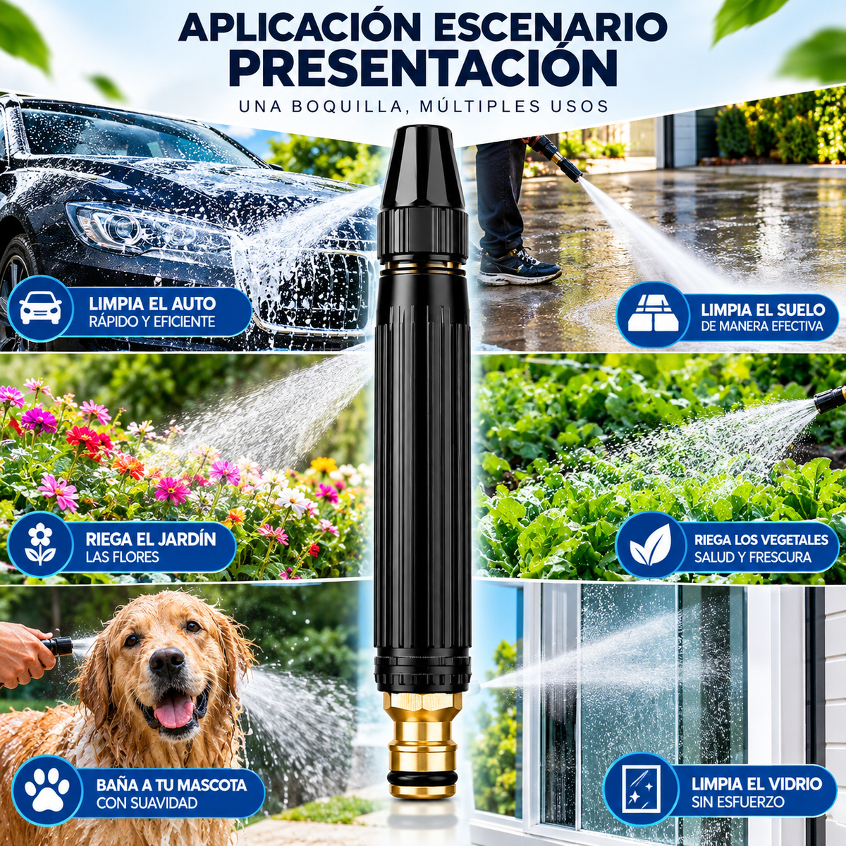 Boquilla Para Manguera Ajustable | Limpieza y Riego